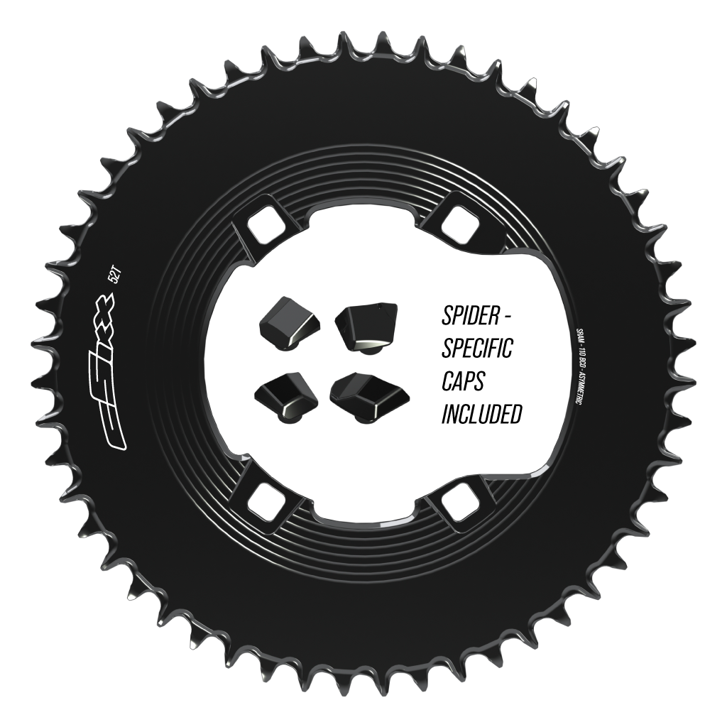 110bcd Asym 4bolt 1x Chainring (Fits Shimano cranks and others, NOT SRAM cranks)