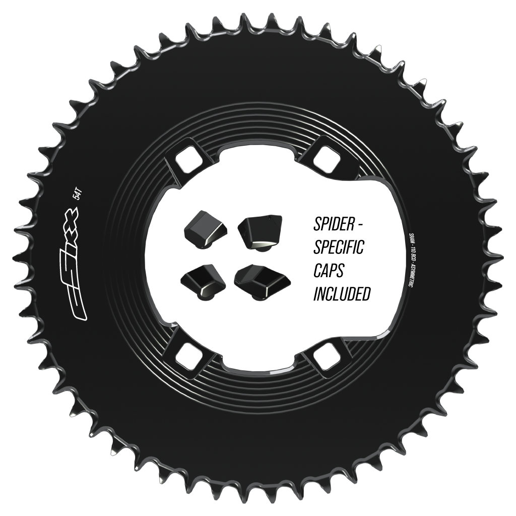 110bcd Asym 4bolt 1x Chainring (Fits Shimano cranks and others, NOT SRAM cranks)