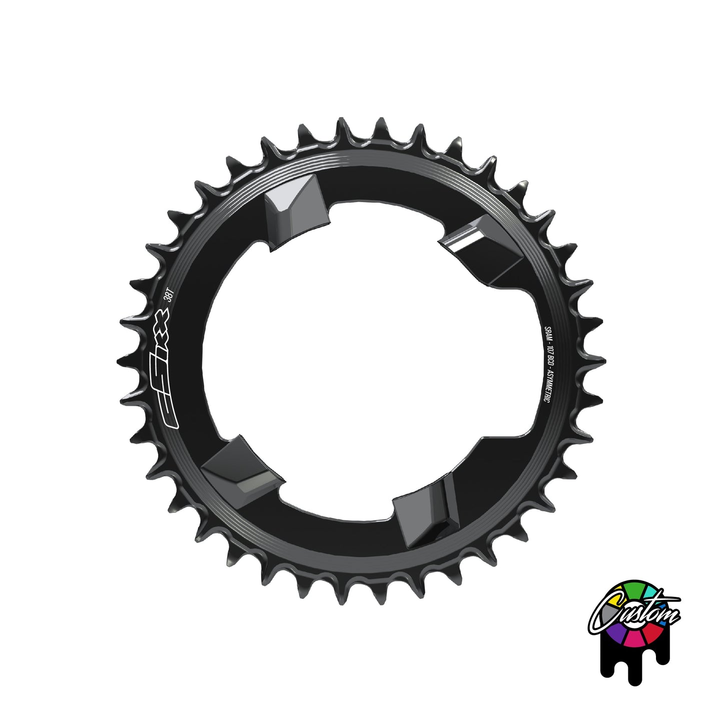 107 Rival Semi-SpeedRing - 38t-54t - Round - Flattop