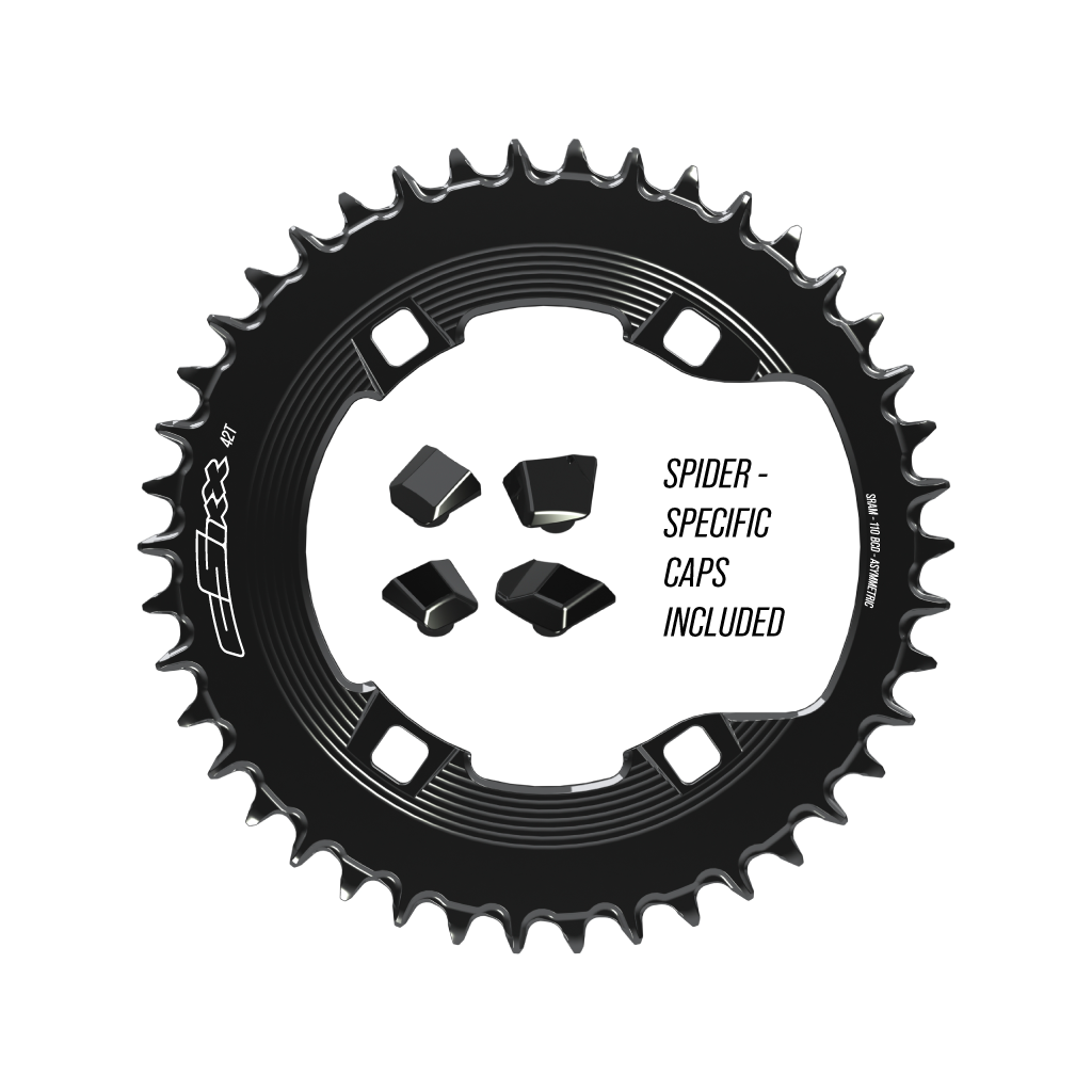 110bcd Asym 4bolt 1x Chainring (Fits Shimano cranks and others, NOT SRAM cranks)